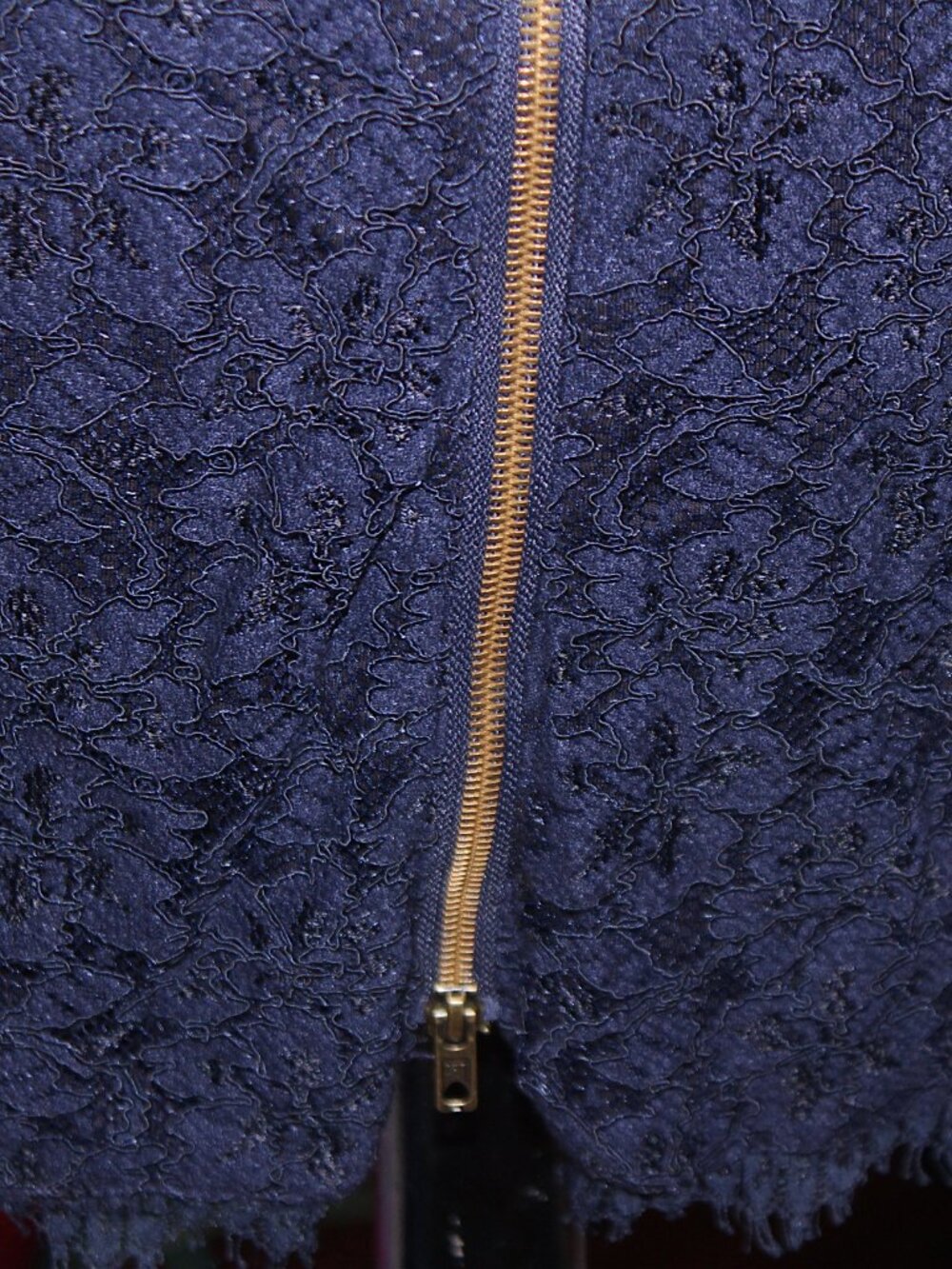 DVF Diane von Furstenberg Zarita Navy Blue Lace Dress Sz 4 - Picture 10 of 13